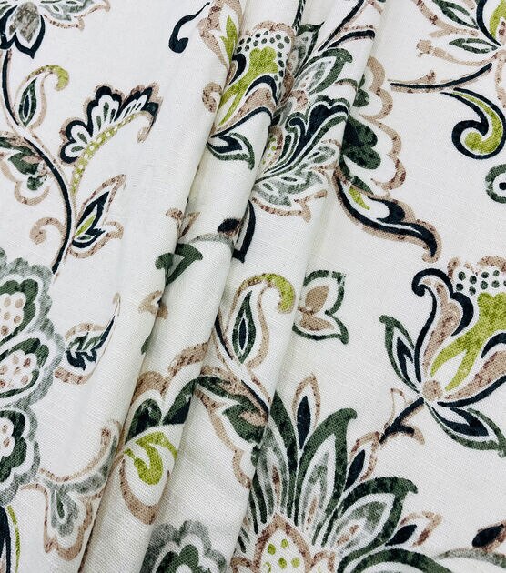 Floret Sage Cotton Linen Blend Home Decor Fabric, , hi-res, image 4