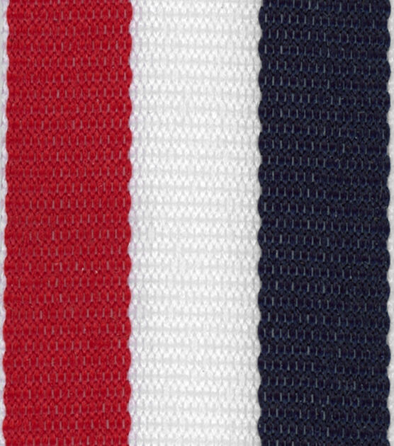 Offray 7/8"x9' Navy Striped Woven Patriotic Ribbon