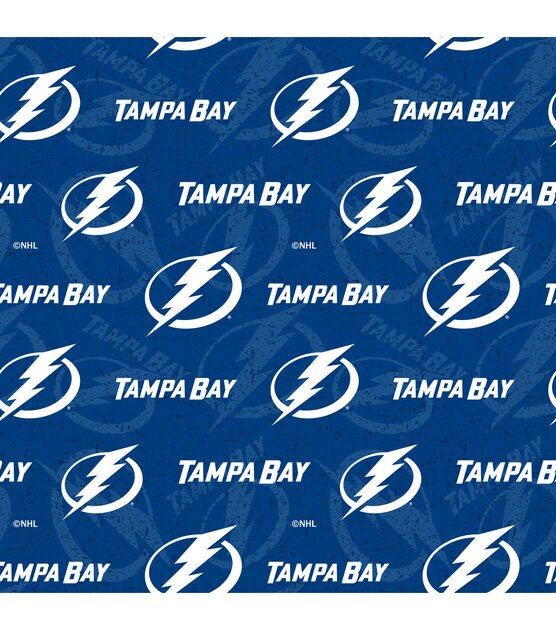 Tampa Bay Lightning Cotton Fabric Tone on Tone