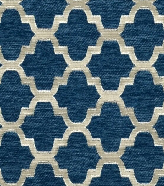 Covington Upholstery Fabric 58" Trellis Walk Indigo 593, , hi-res, image 2