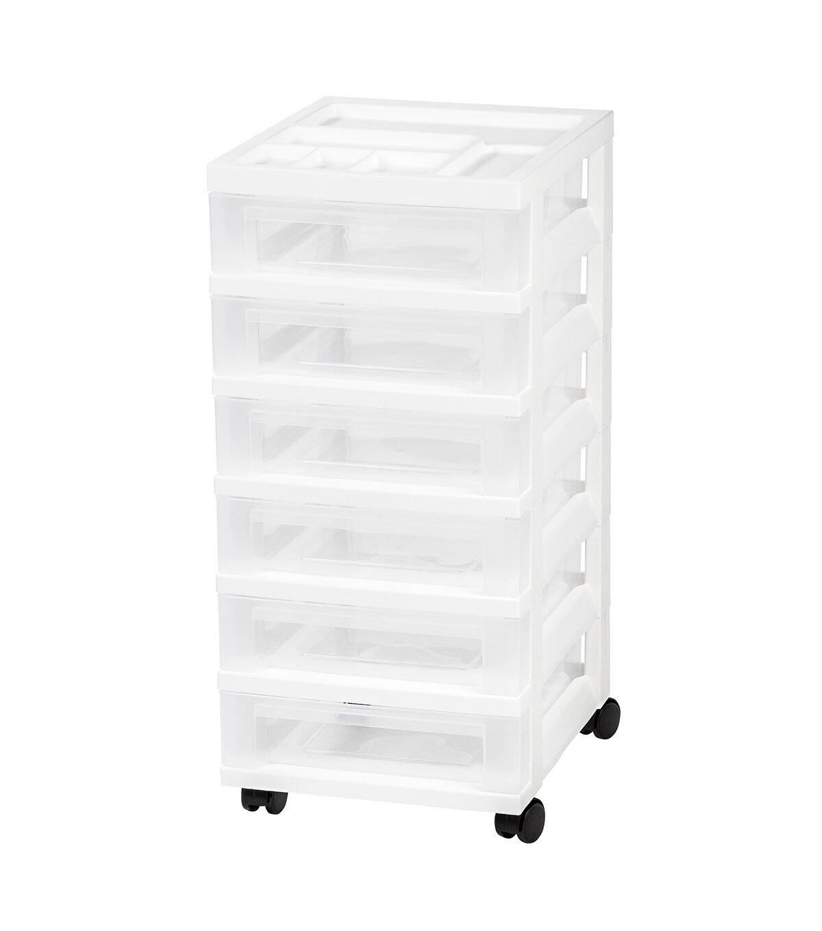IRIS 7-Drawer Storage Cart Bin Black Rolling Indoors Organizer Mobility 