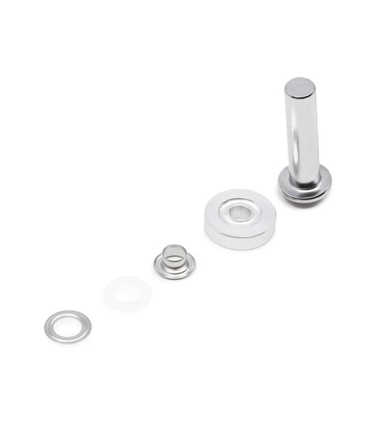 Dritz 1/4" 2-Part Eyelets & Tools, 15 Sets, Nickel, , hi-res, image 4