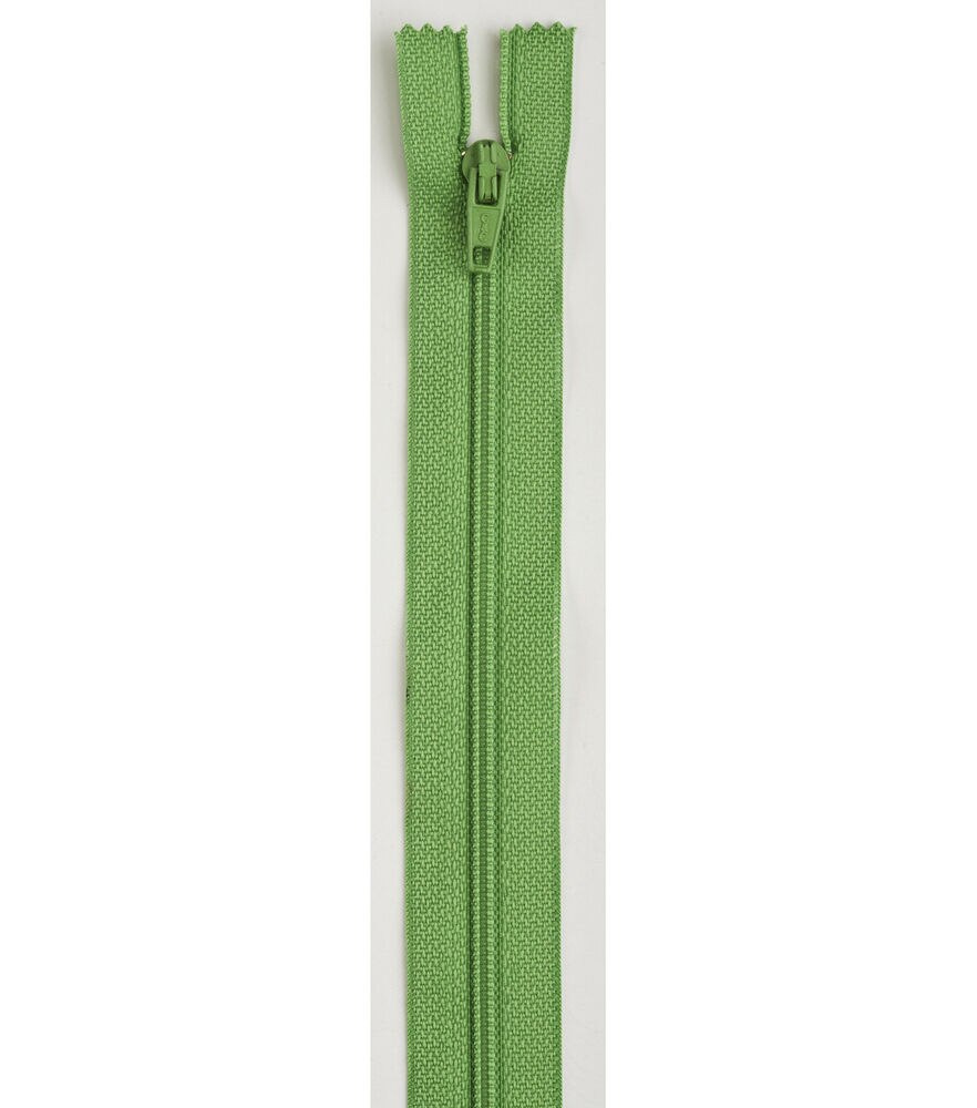 Coats & Clark All Purpose Plastic Zipper 9", Bright Green, swatch