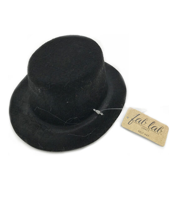 Fab Lab 5" Black Felt Top Hat