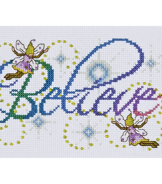 Design Works 7" x 5" Believe Counted Cross Stitch Kit, , hi-res, image 2