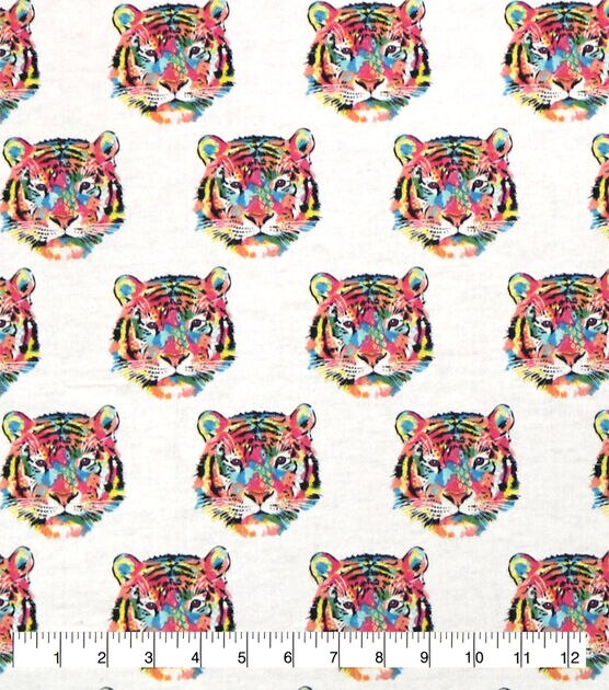 Bright Tiger Super Snuggle Flannel Fabric