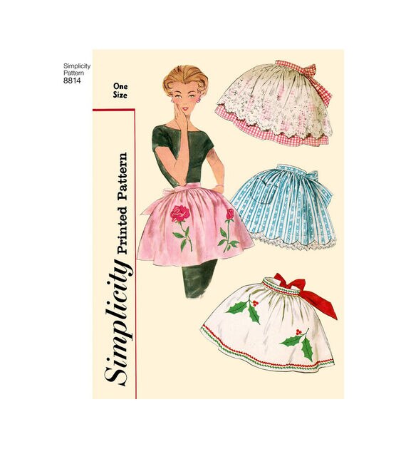 Simplicity S8814 Misses Vintage Aprons Sewing Pattern, , hi-res, image 3