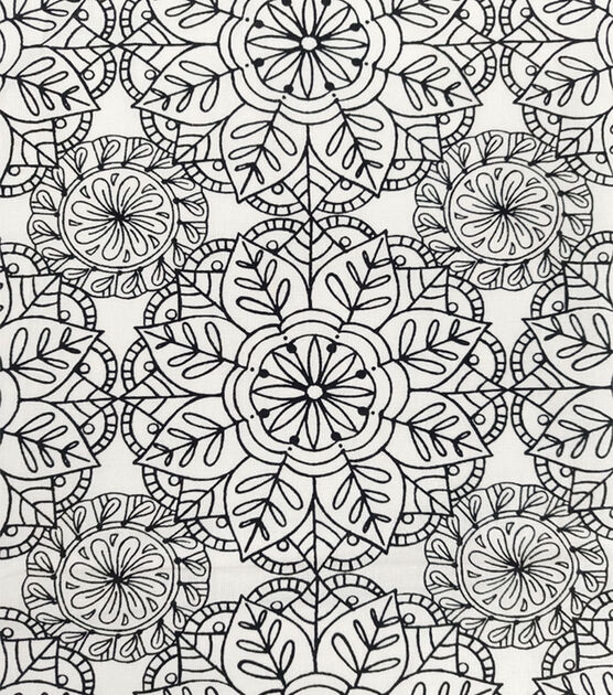 Black & White Geometric Sketches Quilt Cotton Fabric by Keepsake Calico