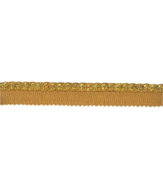Simplicity Metallic Twisted Trim with Lip Cord 0.25'' Gold, , hi-res, image 2