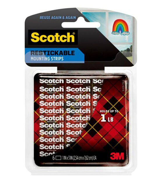 Scotch 6ct Restickable Mounting Strips