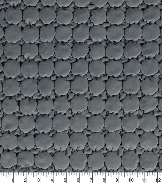 Lightweight Decor Fabric Dark Gray Velvet Bubble
