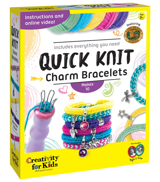 Creativity for Kids Quick Knit Animal Charm Bracelets Kit