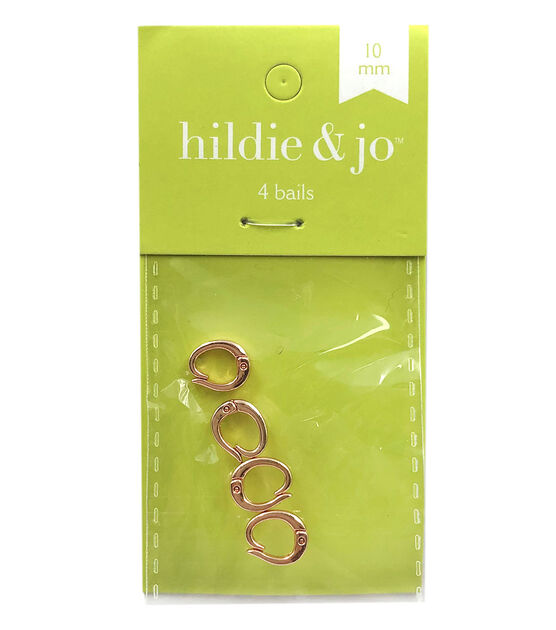 10mm Rose Gold Bails 4pk by hildie & jo