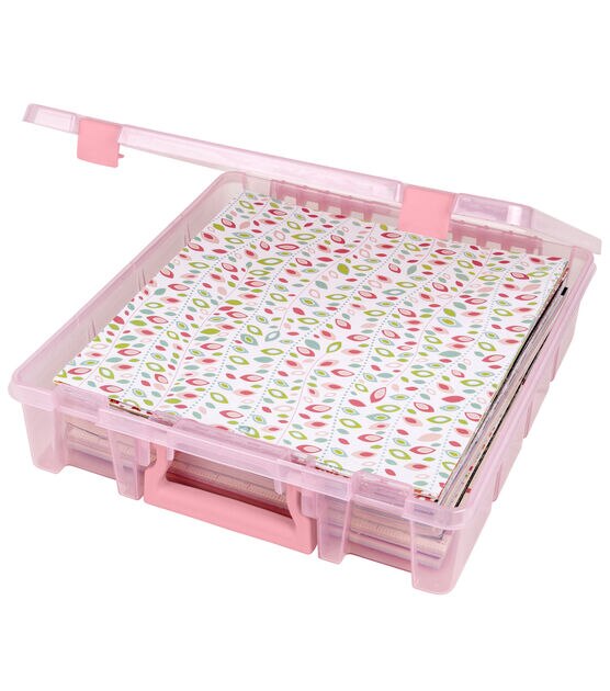 ArtBin 15" Super Satchel Pink 1 Compartment Box With Handle & Latches, , hi-res, image 5