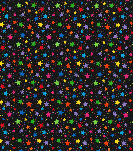 Fabric Traditions Novelty Cotton Fabric Rainbow Multi Stars, , hi-res, image 2