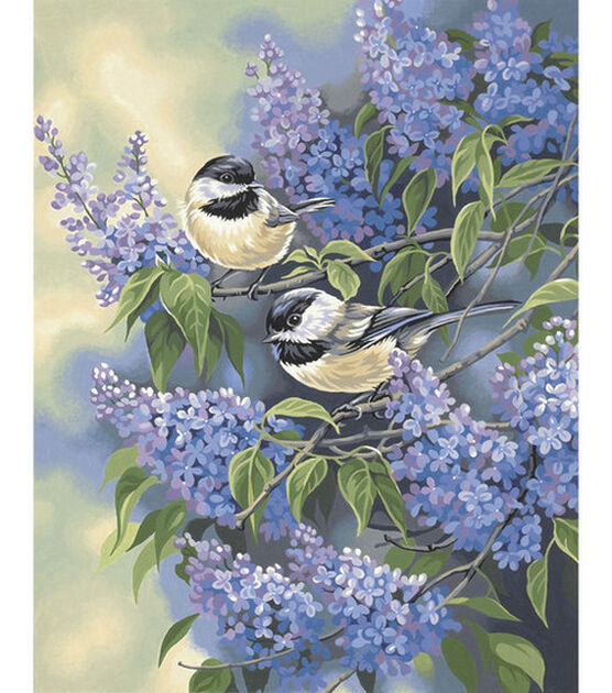 Dimensions Paint By Number Kit Chickadees & Lilacs