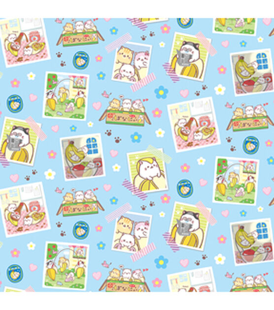 Bananya Kitty Cotton Fabric Postcards