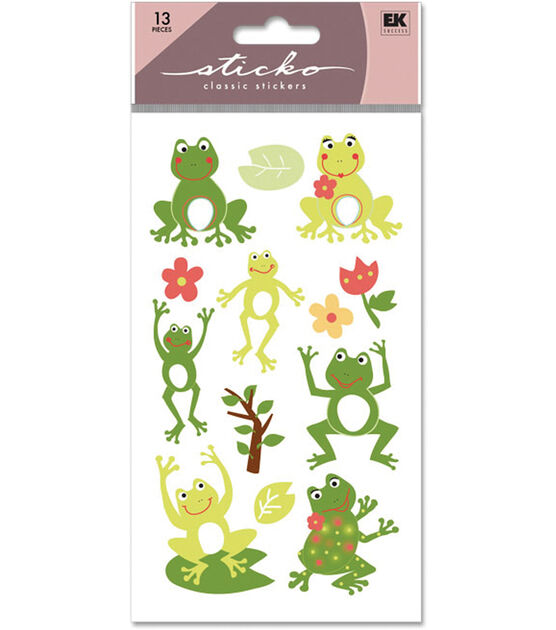EK Success Sticko Classic Stickers Frog World Glitter