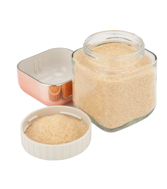 Honey Can Do 3pc Glass Storage Jar Set With Copper Lids, , hi-res, image 3