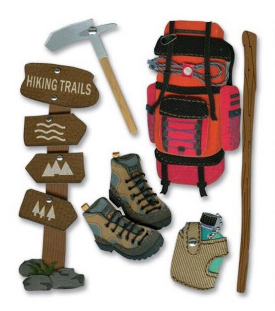Jolee's Boutique Themed Ornate Stickers Hiking Trip