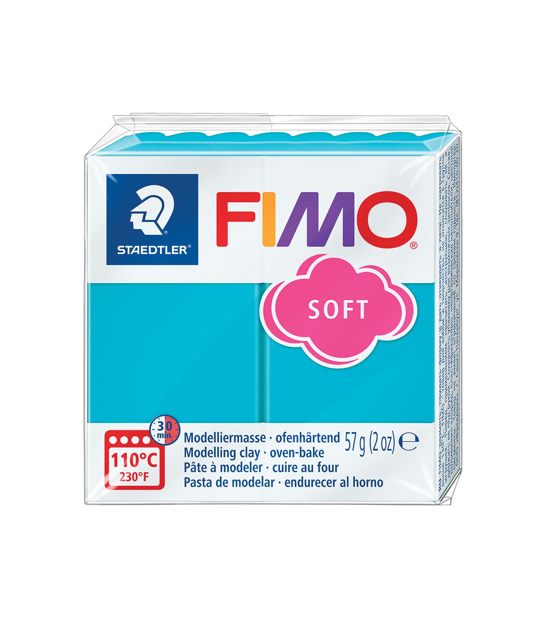 Fimo 2oz Soft Oven Bake Modeling Clay, Peppermint, hi-res