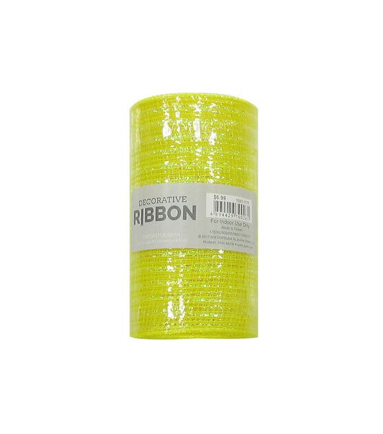 5.5" x 30' Metallic Yellow Deco Mesh by Place & Time