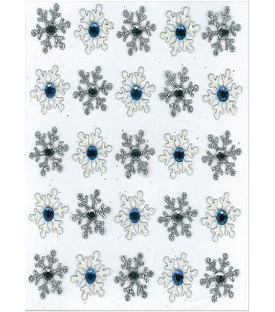 EK Success Dimensional Stickers Snowflake Repeats