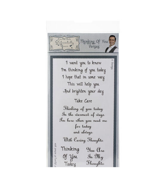 Sentimentally Yours By Phill Martin Clear Stamp Set Thinking Of You