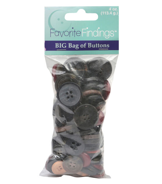 Favorite Findings 4oz Natural Big Bag of Buttons