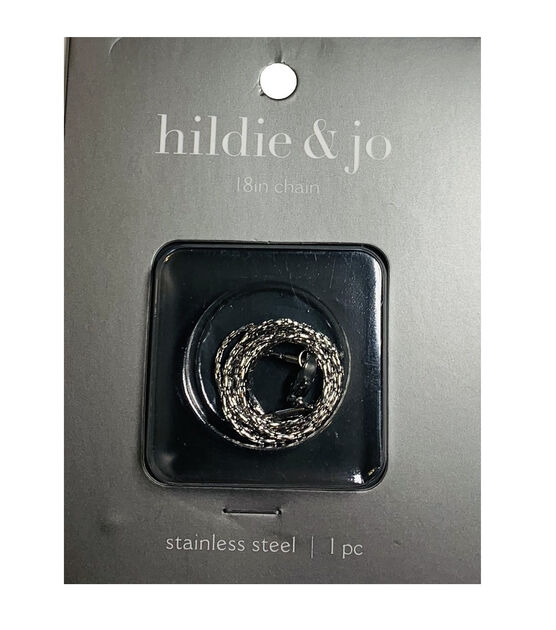 18" Stainless Steel Slide A Bead Chain by hildie & jo