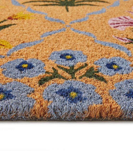 18" x 30" Spring Flowers on Brown Coir Door Mat by Place & Time, , hi-res, image 4