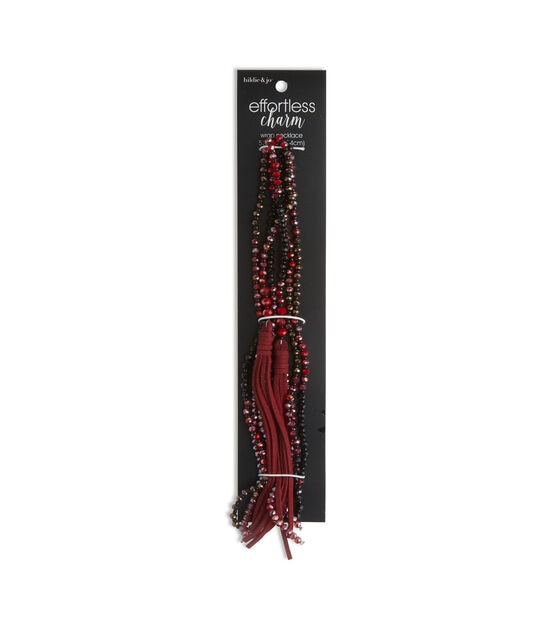 53" Red Round Bead Wrap Necklace by hildie & jo