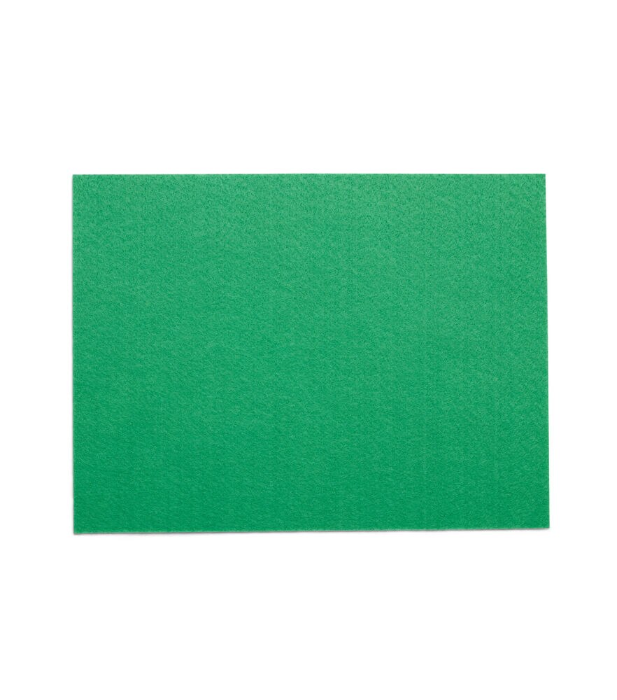 Kunin 9''x12'' Friendly Stiffened Felt Sheets, Apple Green, swatch, image 1