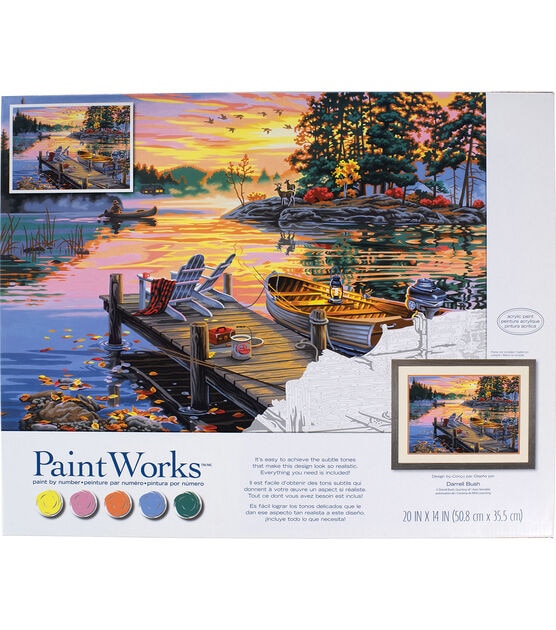 Paint Works Paint By Number Kit 14 x 20 - Garden Bluebirds - 9954336