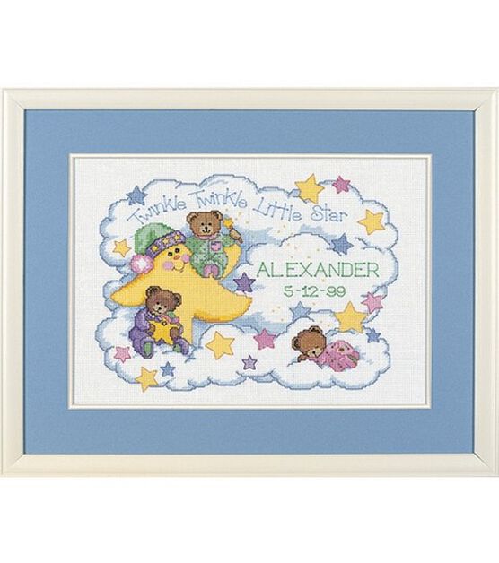 Dimensions Counted Cross Stitch Birth Record 'Twinkle Twinkle'