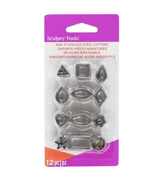 Sculpey 12pc Mini Metal Geometric Cutters