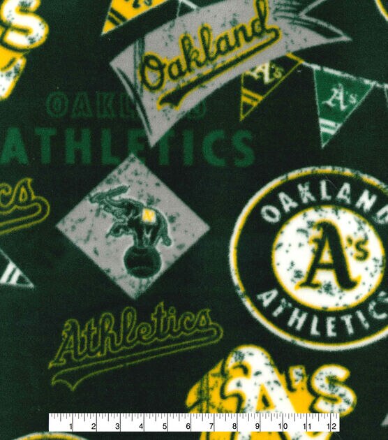 Fabric Traditions Oakland Athletics Fleece Fabric Vintage, , hi-res, image 2