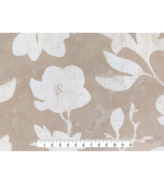 Elegant Posy Neutral Cotton Canvas Fabric, , hi-res, image 4