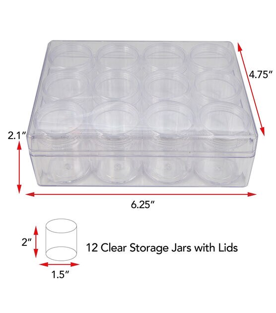 Helby / Beadsmith 8 Compartment Round Plastic Storage Box with Snap Closure Clearance | Esslinger