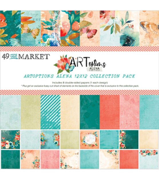 49 and Market 12" x 12" Alena Double Sided Cardstock Collection Pack 8ct, , hi-res, image 1
