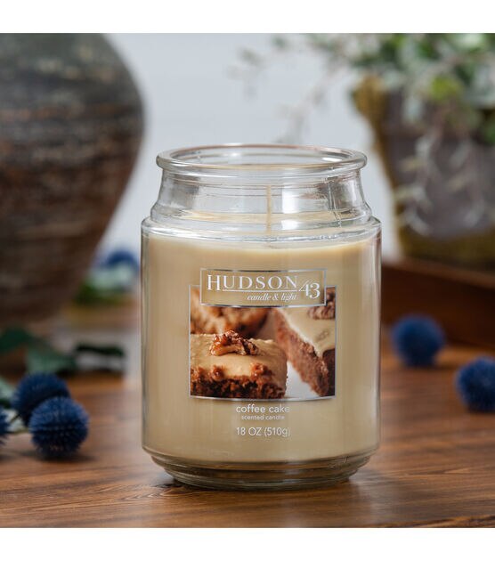 18oz Walnut Coffee Cake Scented Jar Candle by Hudson 43, , hi-res, image 2