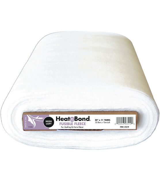 Heatnbond High Loft Fleece Fusible Fleece Interfacing 20''x11 yds White