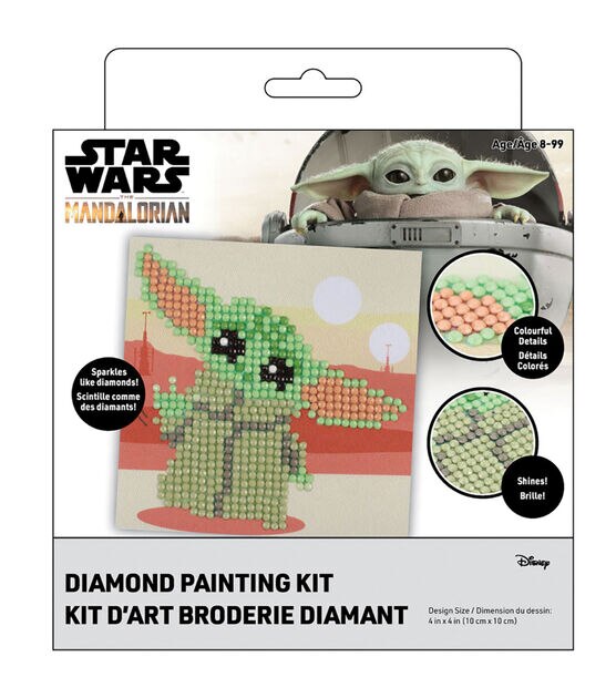 Camelot Dotz 4" x 4" Star Wars Grogu Diamond Painting Kit, , hi-res, image 4
