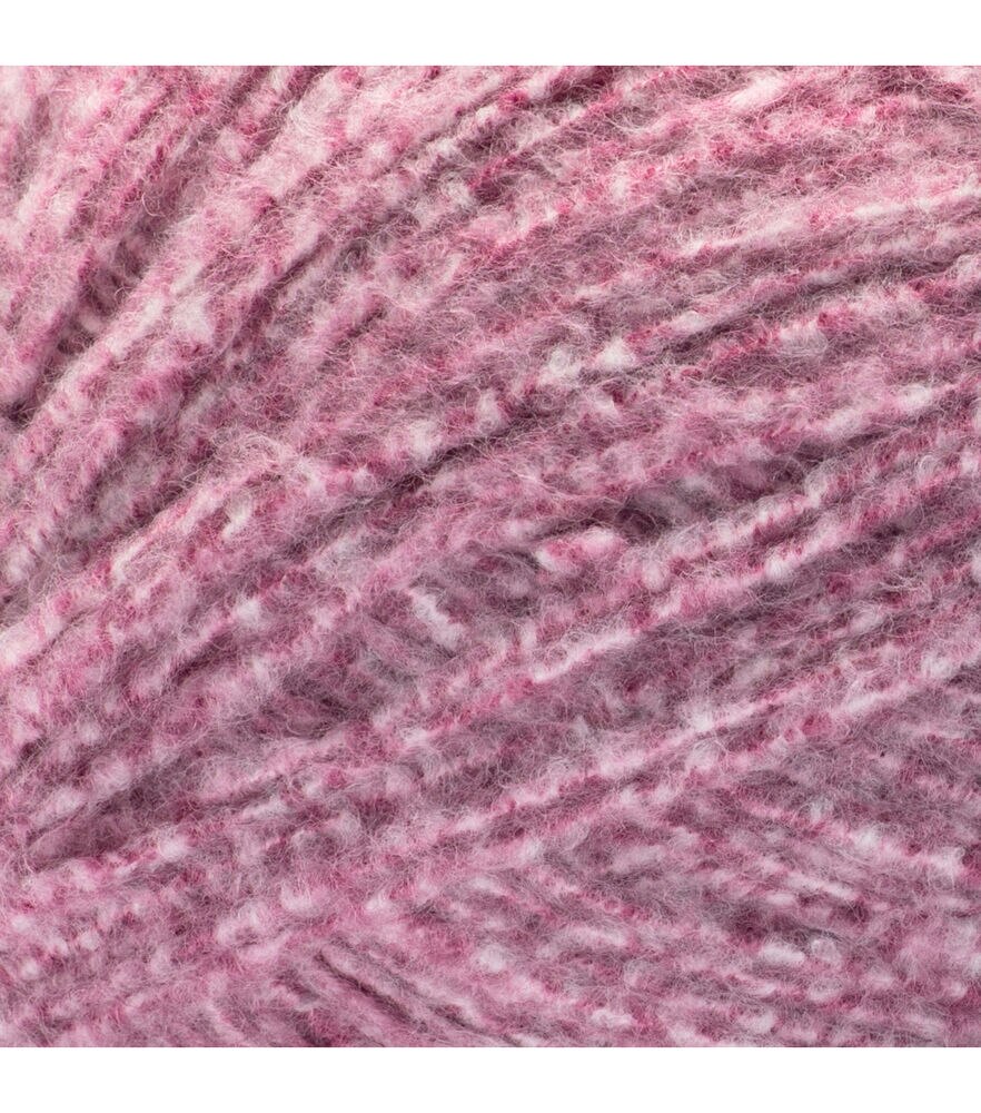 Bernat Forever Fleece Finest 888yds Worsted Polyester Yarn, Red Heather, swatch, image 1