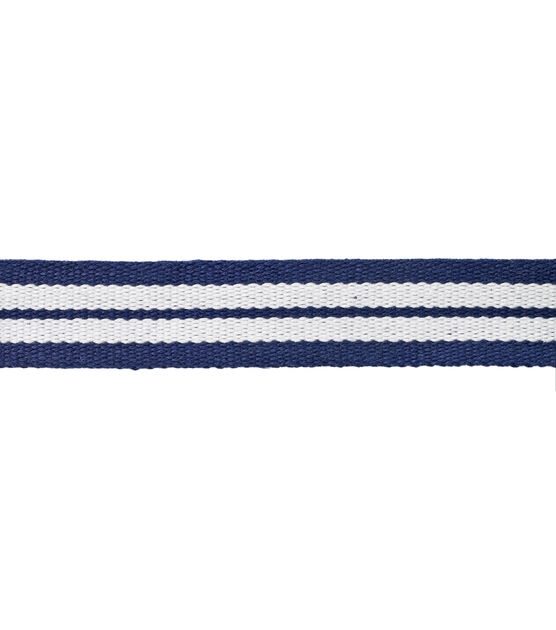 Simplicity Heavy Belt Trim Navy & White Stripes