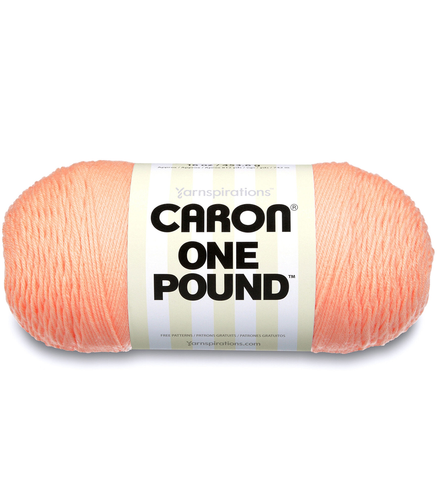 Caron One Pound 800yds Worsted Acrylic Yarn, Peach, hi-res