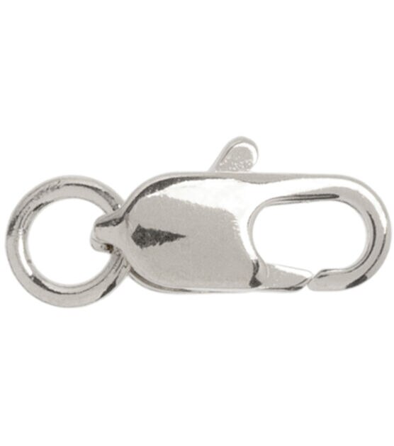 3mm x 8mm Silver Plated Metal Lobster Clasps 4pk by hildie & jo