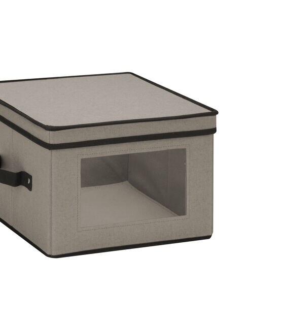 Honey Can Do 12" Gray Window Storage Box, , hi-res, image 5