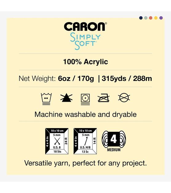 Caron Simply Soft 315yds Worsted Acrylic Yarn, , hi-res, image 2