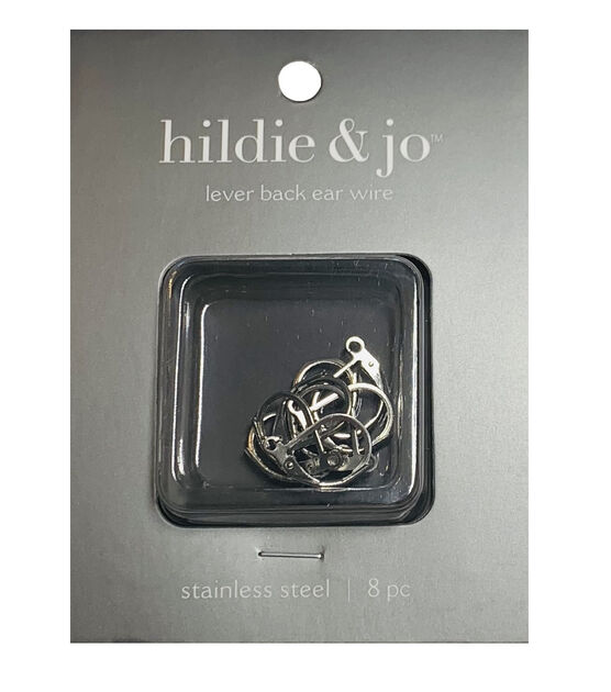 4" Stainless Steel Lever Back Ear Wires 8pk by hildie & jo
